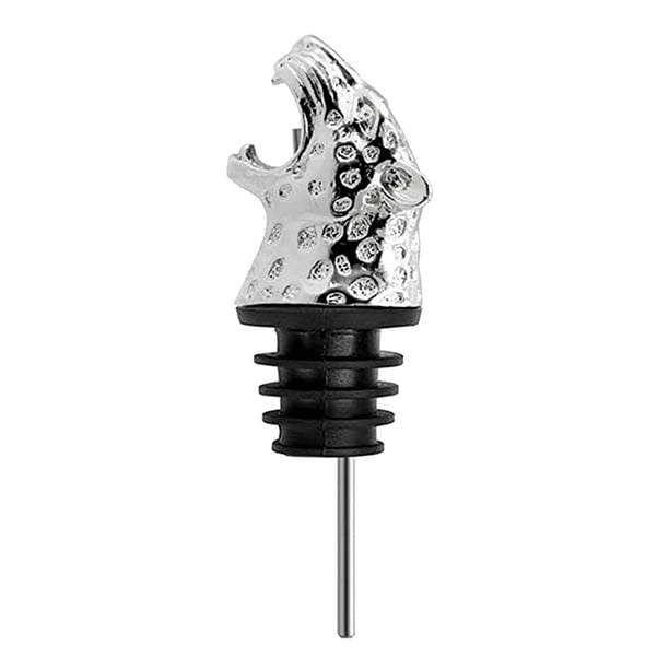Cabeza de animal - Vertedor de vino, tapón para botella de vino para bar y hogar, vino de animales Leopardo