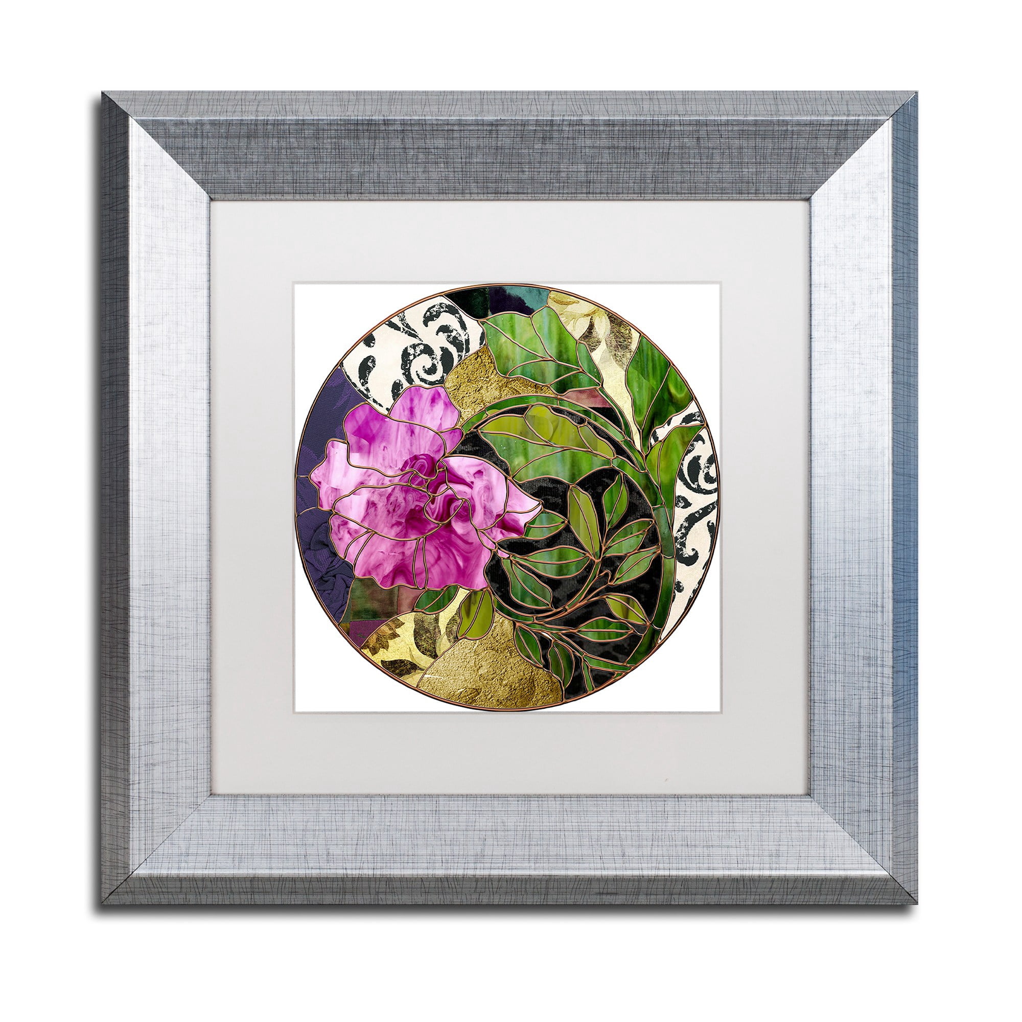 Trademark Fine Art "Glassberry II" Canvas Art by Color Bakery White Matte, Silver Frame