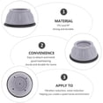 thumbnail image 5 of 4 Pcs Plastic Washers Table Leg Protectors Floor Mat Washing Machine Anti Walk Pads, 5 of 6