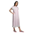 thumbnail image 3 of Moomaya Printed WoMen's Nightdress Mid Calf Length Cotton Short Sleeve Sleepwear, 3 of 6