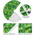 thumbnail image 2 of FMSHPON CloverGolden Beads Xmas Christmas Tree Skirt Stand Mat for Holiday Party Decoration Indoor Outdoor 36 inches, 2 of 6