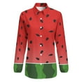 thumbnail image 4 of Watermelon Print Long Sleeve Blouse Woman Streetwear Casual Shirts Summer Oversize Woman Streetwear Clothing Birthday Present, 4 of 7