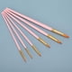 thumbnail image 4 of Suministros de arte de cabello de nailon para principiantes, ideal para pintar y dibujar Juego de 6 pinceles de acuarela puntiagudos de color rosa mate, 4 of 8