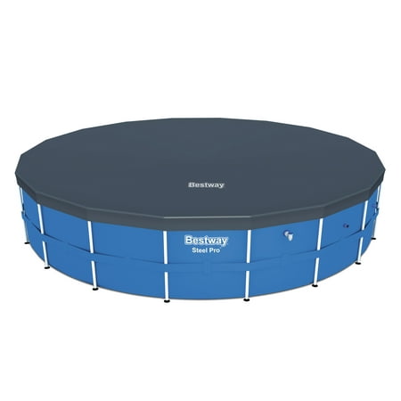 Bestway 18' Round PVC Above Ground Pool Debris Cover for Steel Pro Frame (Best Way To Fold A Wrap)