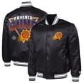 thumbnail image 3 of Men's Starter  Black Phoenix Suns Triangle Full-Snap Varsity Jacket, 3 of 3
