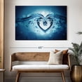 thumbnail image 3 of Elephant Stock Water Splash Heart Wall Art - Horizontal Canvas Wall Art - Living Room Wall Decor - Love Canvas - White And Black Decor - 51" x 34", 3 of 8