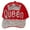 Red, variant on Womens Queen w/ Crown Stones Distressed Baseball Cap - Light Denim