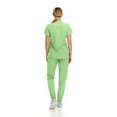 thumbnail image 3 of Hey Collection Womens Stretch Colorful V-Neck Jogger Scrubs Set, Medical Nursing Tops with Four Pocket Scrubs Jogger Pants, 3 of 5