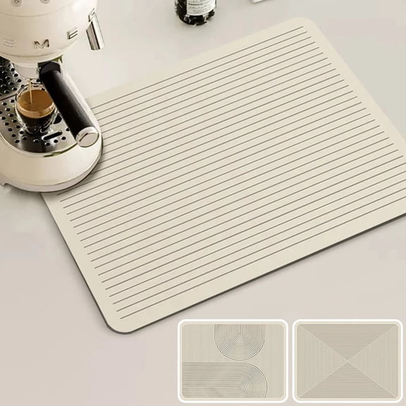 Dish Drain Pad Rubber Drying Pad Non-slip Super Absorbent Mat Guard Countertop Protector Kitchen Accessories Coffee Machine Pads