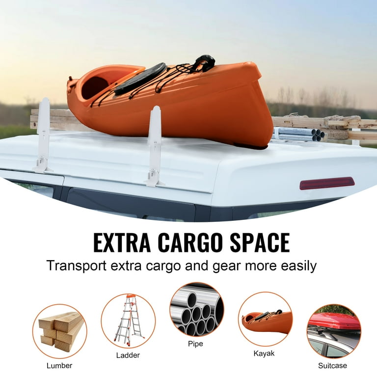 SKYSHALO 2 Bar Van Roof Ladder Rack Alloy Adjustable 47.2 78.7 for Full Size Vans Walmart