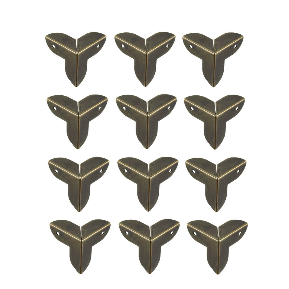 Metal Box Corner Protectors Edge Guard Protector 22x22x22mm Bronze Tone