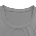 thumbnail image 6 of Plain T Shirts for Women Summer Short Sleeve U Neck Stretch Slim Fitted Tshirts Base Layer Solid Basic Tees, 6 of 7