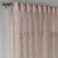 thumbnail image 4 of 3S Brother's Pink Lace Sheers Extra Long Floral Style Curtains Set of 2 Panels Rod Pocket & Back Tab Home Décor Window Custom Made Drapes 10-30 Ft. Long -Made in Turkey Each Panel (100"W x 204"L), 4 of 6