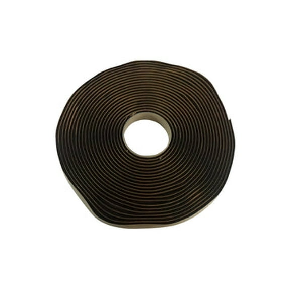 WRS 1/8" x 3/8" Double-Sided Butyl Glazing Tape - 25 Ft Roll, Black