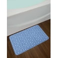 thumbnail image 2 of Flowers Bath Mat, Illustration of Blossom Petal Motif Spring Growth Season Gardening Meadow Theme, Plush Bathroom Decor Mat with Non Slip Backing, 29.5" X 17.5", Azure Blue, by Ambesonne, 2 of 2
