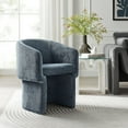 thumbnail image 2 of Side Dining Chair Armchair, Blue, Fabric, Bar Pub Cafe Bistro Dining Kitchen Hospitality Restaurant, Modern Contemporary, HB37292, 2 of 10