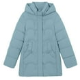 thumbnail image 4 of Wancir Womens Zipper Hooded Puffer Jacket Long Sleeve Winter Warm Down Coats with Pockets, 4 of 7