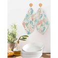 thumbnail image 2 of Teal Red Coastal Kitchen Dish Towels for Drying Dishes Set of 3, Nautical Seahorse Beach Coral Starfish Retro Waffle Weave Microfiber Hand Tea Bathroom Towels Quick Dry & Absorbent Towel 12x12, 2 of 7