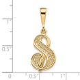 thumbnail image 3 of Pendentif Charme Collier Monogramme Initiale Lettre Délicate en Or Jaune 10k, 3 of 7