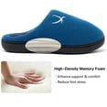 thumbnail image 4 of Ecetana Slippers for Men Memory Foam Cotton Slippers Comfort Warm Slip On House Shoes, 4 of 6