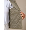 thumbnail image 5 of Women's Lightweight Hooded Vest Button Down Sleeveless Puffer Vest S Grey, 5 of 6