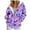Purple, variant on larppty Womens Oversized Butterfly Print Hoodie with Pockets Hooded Drawstring Sweatshirt Zip Up Sweater Fall Tops (Purple, S)