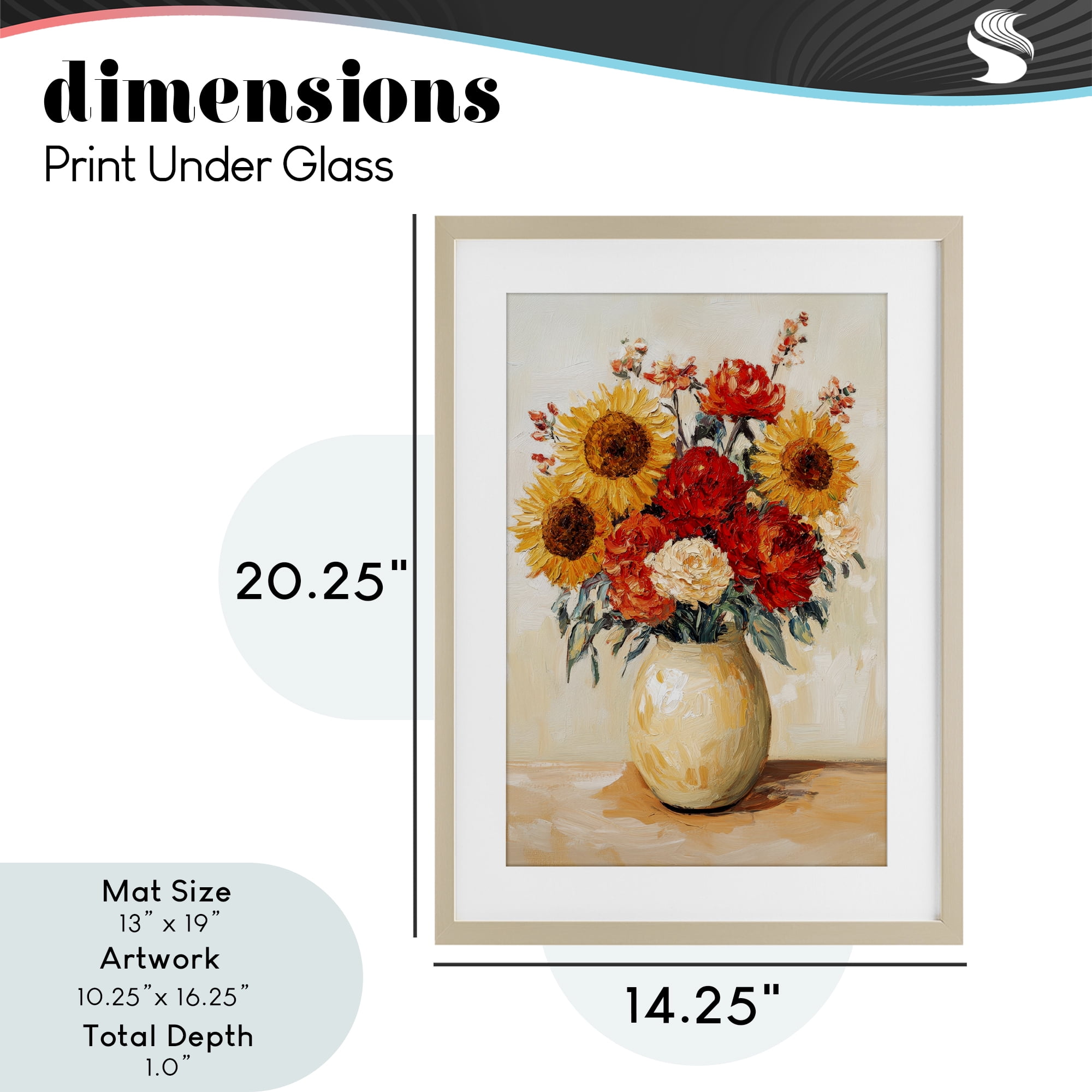 Charming Bouquet of Fall Birch Framed Print Under Glass, design by Petal Prints Design