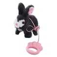 thumbnail image 4 of Conejo eléctrico de peluche que camina, juguete musical, , repite lo que dices, mascota electrónica interactiva para niños, regalo de cumpleaños Gris oscuro, 4 of 10