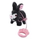 thumbnail image 4 of Conejo de peluche eléctrico que camina, juguete de peluche que graba y repite. Gris oscuro, 4 of 9