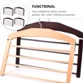 thumbnail image 3 of FOLOYORI 4Pcs Dark Red Wooden Multi Layer Non Slip Pants Drying Hanger Clothes Storage, 3 of 8