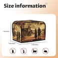 thumbnail image 4 of Toaster Covers 2 Slice, Industrial Style Western Cowboy Waterproof Bread Machine Cover Fits for Standard 2 Slice Toasters, Home Decor Toaster Protection with Hanging Rope, 4 of 7