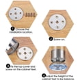 thumbnail image 3 of Juego de 4 patas para mueble JAMW de acero inoxidable 6 cm con tapete de goma, 3 of 5