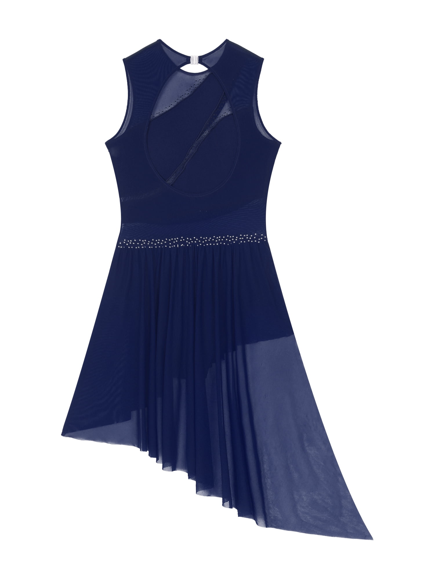 Inhzoy Robe De Danse Lyrique Femme - Jupe En Tulle Fluide Irrégulière Avec Justaucorps Pour Patinage Artistique