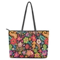 thumbnail image 4 of ZUXONGSY Abstract Floral Print Top Handle Bag for Women Practicality Travel Purse Portable Satchel Handbags with Zip Compartments for Work Dating, 4 of 6