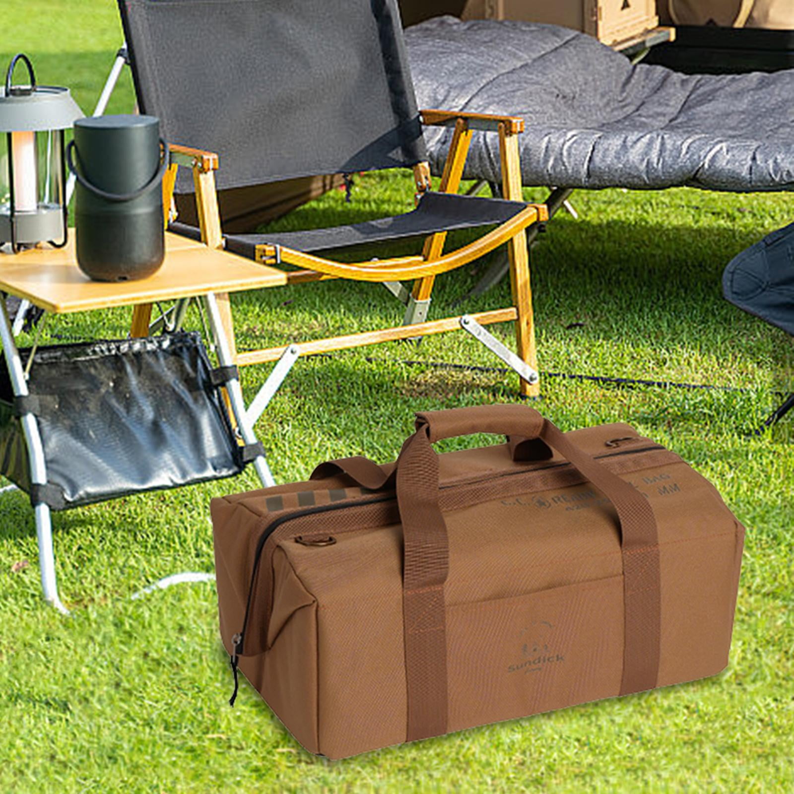 simhoa Camping Storage Bag Tool Bag for Professionals Container Case Tools Storage Bag Handbag for Trunk Outdoor Picnic Garage Travel Sand color