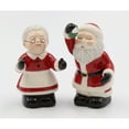 thumbnail image 3 of Ceramic Kissing Santa Mrs Claus Salt and Pepper Shakers Gift Set, 3 of 5
