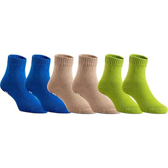 Lovely Annie Children's 6 Pairs Superior Quality Cotton Socks - Fascinating and Refined Crew Socks - Perfect for Sports Size 1Y-3Y Boy Color