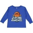 thumbnail image 3 of Inktastic I'd Rather Be Playing Basketball Boys or Girls Long Sleeve Toddler T-Shirt, 3 of 5