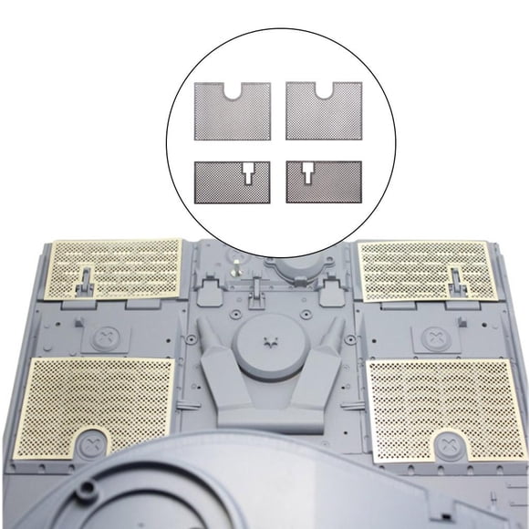 4 unids / set chasis RC licencia de deslizamiento de protección de chasis de material acero inoxidable para 1/16 3818-1 modelo RC Hugo  Placa de protección
