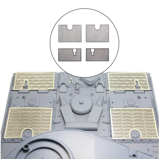 4 unids / set chasis RC licencia de deslizamiento de protección de chasis de material acero inoxidable para 1/16 3818-1 modelo RC Hugo Placa de protección