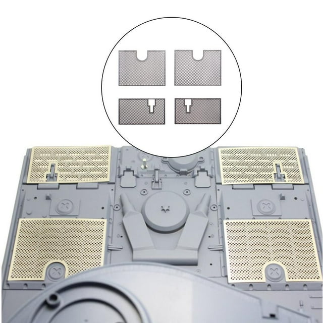 4 unids / set chasis RC licencia de deslizamiento de protección de chasis de material acero inoxidable para 1/16 3818-1 modelo RC Hugo Placa de protección