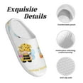 thumbnail image 5 of Lsque Gnomes Honey Bee Pattern Womens Comfort Cotton on Scuff With Memory Foam and Anti-skid Sole Slipper-37/38, 5 of 7