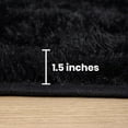 thumbnail image 3 of IR Imperial Rooms Shaggy Rug 5x7ft Area Rug for Living Room Kids Bedroom Decor Washable Carpet Black, 3 of 10