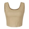 thumbnail image 5 of Womens Tank Tops Wycnly Crop Tops for Women Summer Sleeveless Soft Stretchy Knitted Ribbed Tank Tops Ladies Casual Solid Slim Fit U Neck Vest Shirts Womens Fashion, 5 of 7