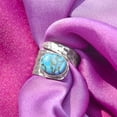 thumbnail image 3 of YoTreasure Blue Copper Turquoise Solid .925 Sterling Silver Designer Ring, 3 of 7