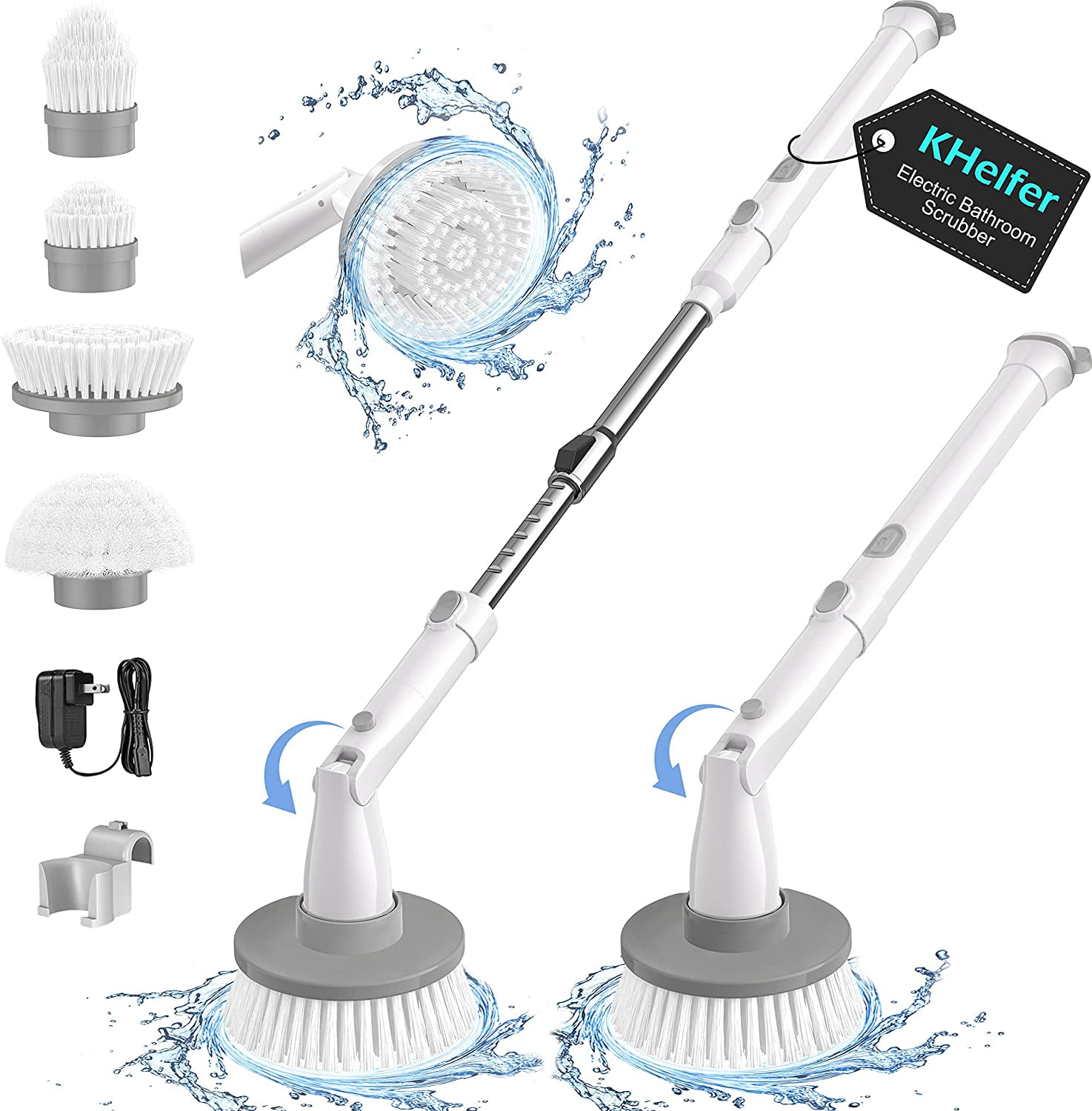 Electric Spin Scrubber, New Cordless Rechargeable Shower Scrubber
