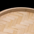 thumbnail image 4 of Abbracc Natural Bamboo Sieve Round Fruit Plate Handmade Storage Tray Hand Knitted Bread 22cm, 4 of 9