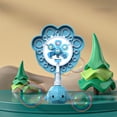 thumbnail image 5 of Puntoco Juguete soplador de burbujas con forma de molino de viento colorido para niños, varita de burbujas portátil con forma de animales, juego de agua al aire libre con diseño de solución de bur, 5 of 5