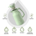 thumbnail image 2 of Thermal Coffee Carafe 68oz (2 000ml)  Stainless Steel Double Wall Insulated Vacuum Flask Water Jug Server And Beverage Dispenser Heat Cold Retention (avocado 000ml)), 2 of 8