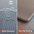 thumbnail image 3 of Kitchen Rugs Non Slip, Cushioned Kitchen Floor Mats Set of 2, Grey Anti-Fatigue Kitchen Mat Waterproof, Ergonomic Memory Foam Standing Mat for Bar,Office,Desk,Laundry, 3 of 5